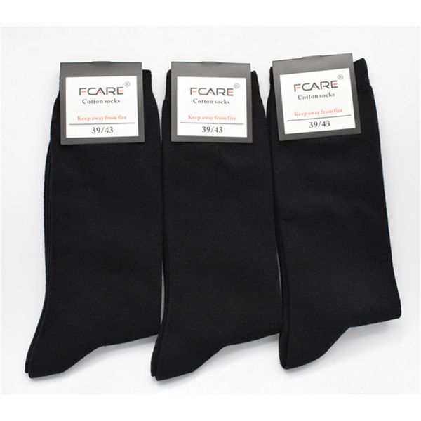 Solid 10pcs =5 Pairs Long Leg Black 40 ,41 ,42 ,43 Men Cotton Sokken Calcetines Hombre Meias Masculino Business Socks Spandex