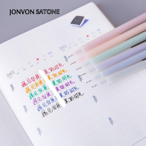 jonvon satone 6colors/lot colored pens stationery color pen gel pens for school set kawaii stationery creative pen colorful
jonvon satone 6colors/lot colored pens stationery color pen gel pens for school set kawaii stationery creative pen colorful