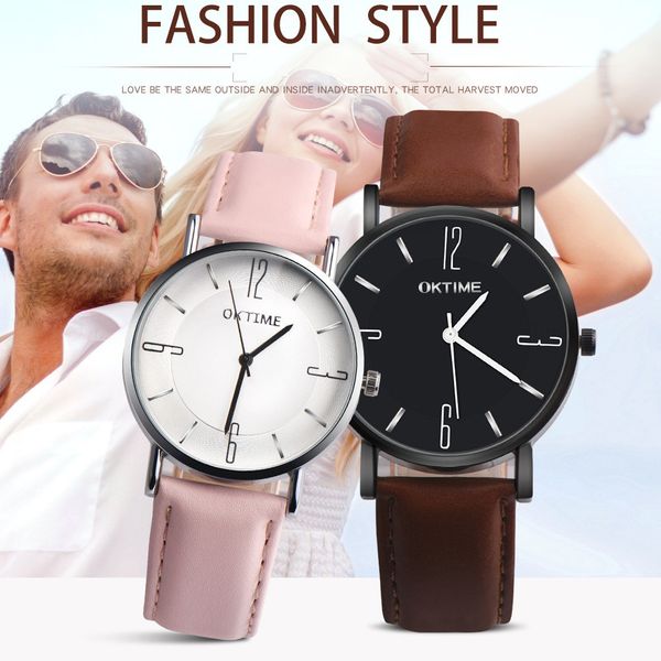 new lovers watch men woemn clock fashion simple quartz watch couple retro design leather band analog alloy wristwatches relogio, Slivery;brown
new lovers watch men woemn clock fashion simple quartz watch couple retro design leather band analog alloy wristwatches relogio, Slivery;brown