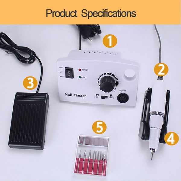 30000rpm nail manicure machine drill electric nail art equipment for polishing acrylic hard gel polish accesories drill bits, Silver
30000rpm nail manicure machine drill electric nail art equipment for polishing acrylic hard gel polish accesories drill bits, Silver