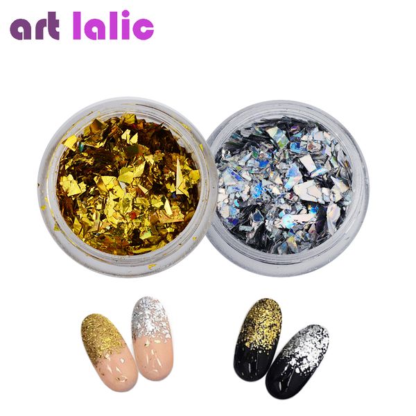 artlalic 2 boxes/set gold silver color nail art decoration broken mirror shell glass paper foil icy irregular 3d manicure tools, Silver;gold
artlalic 2 boxes/set gold silver color nail art decoration broken mirror shell glass paper foil icy irregular 3d manicure tools, Silver;gold