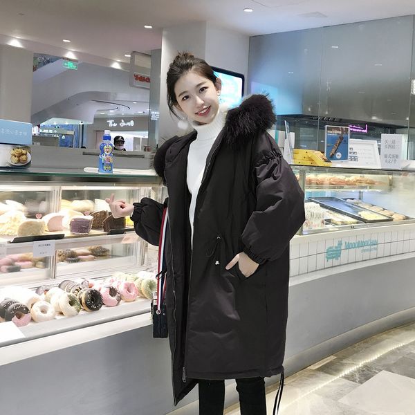 winter 2018 new large fur collar long and loose down coat coat thickened boutique women's clothing jacket 90074, Black
winter 2018 new large fur collar long and loose down coat coat thickened boutique women's clothing jacket 90074, Black