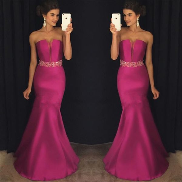 mermaid taffeta strapless fuchsia evening dress beads crystals belt mermaid prom dress vestidos de fiesta largos elegantes de gala, Black;red
mermaid taffeta strapless fuchsia evening dress beads crystals belt mermaid prom dress vestidos de fiesta largos elegantes de gala, Black;red