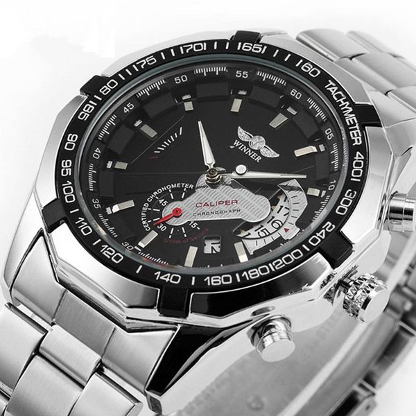 relogio masculino winer watches auto date stainless steel mechanical watches men automatic male atmos clocks, Slivery;brown
relogio masculino winer watches auto date stainless steel mechanical watches men automatic male atmos clocks, Slivery;brown
