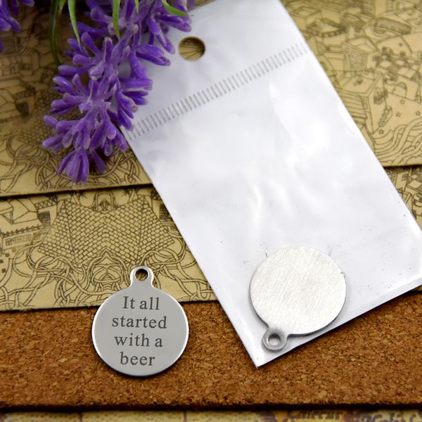 40pcs--"it all started with a beer"stainless steel charms more style for choosing diy charms pendants for necklace, Bronze;silver
40pcs--"it all started with a beer"stainless steel charms more style for choosing diy charms pendants for necklace, Bronze;silver