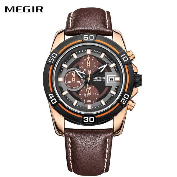 megir fashion watches men leather strap luminous quartz men wrist watches business chronograph calendar clock + box, Slivery;brown
megir fashion watches men leather strap luminous quartz men wrist watches business chronograph calendar clock + box, Slivery;brown