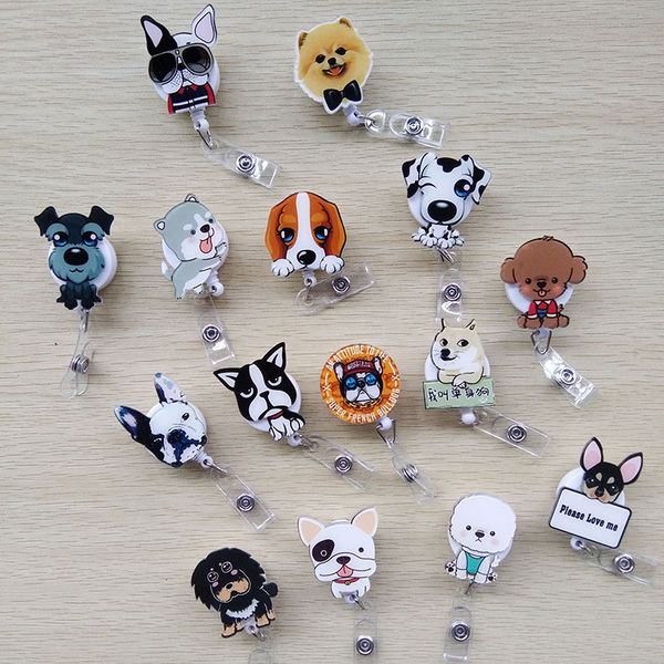 15pcs/lot cartoon lovely dog retractable pull cartoon badge reel id tag card badge holder clip for kids gift, Brown;gray
15pcs/lot cartoon lovely dog retractable pull cartoon badge reel id tag card badge holder clip for kids gift, Brown;gray