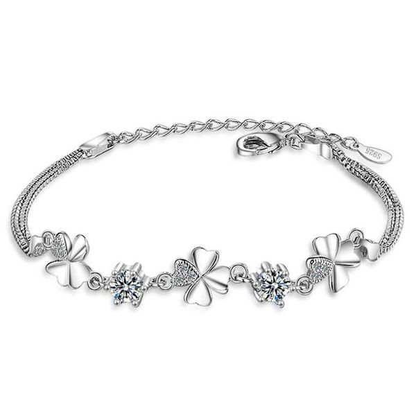onewan new fashion silver 925 bracelets for women charm crystal cz lucky four clover bangles jewelry valentine's day gift pulser, Golden;silver
onewan new fashion silver 925 bracelets for women charm crystal cz lucky four clover bangles jewelry valentine's day gift pulser, Golden;silver