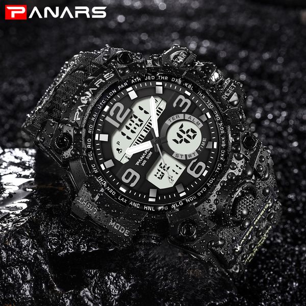panars diving water resistant men digital watches led display dual timer 12/24 hours alarm watch man chrono wristwatch 8011 2018, Slivery;brown
panars diving water resistant men digital watches led display dual timer 12/24 hours alarm watch man chrono wristwatch 8011 2018, Slivery;brown