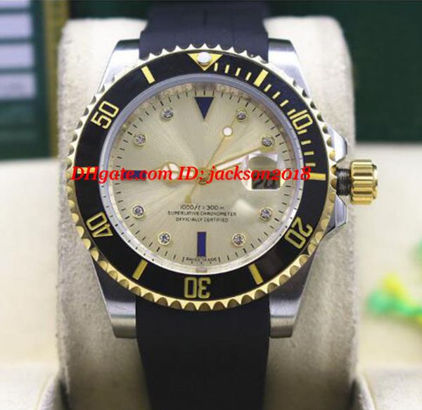 2 style luxury wristwatch black bezel ceramic rubber bracelet diamond watch mens 40mm mechanical automatic men watches quality, Slivery;brown
2 style luxury wristwatch black bezel ceramic rubber bracelet diamond watch mens 40mm mechanical automatic men watches quality, Slivery;brown