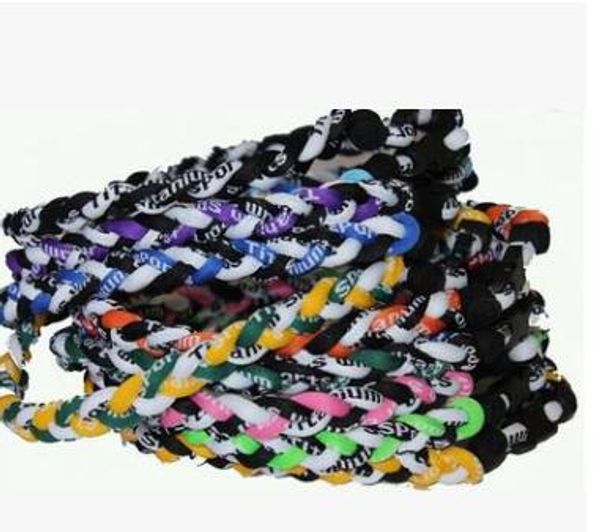 100pcs titanium 3 ropes braided necklace baseball football many colors ship random, Silver
100pcs titanium 3 ropes braided necklace baseball football many colors ship random, Silver