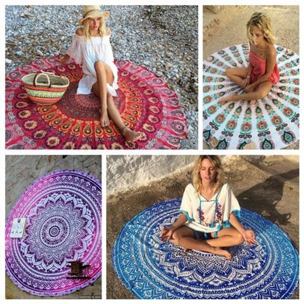 round beach blanket towel chiffon beachwear shawl mandala peacock pattern tapestry yoga mat over mix designs, Blue;gray
round beach blanket towel chiffon beachwear shawl mandala peacock pattern tapestry yoga mat over mix designs, Blue;gray