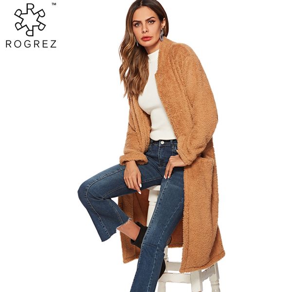 rogrez womens coats winter female faux fur keep warm long cardigan open stitch wool blends abrigos mujer invierno 2018, Black
rogrez womens coats winter female faux fur keep warm long cardigan open stitch wool blends abrigos mujer invierno 2018, Black