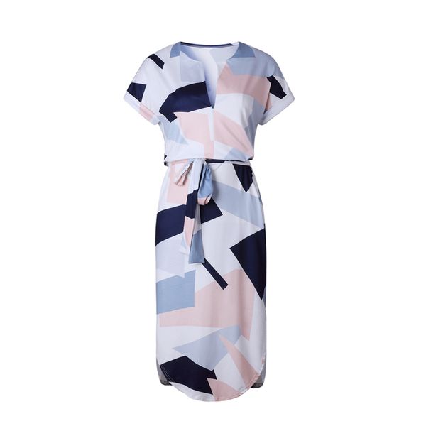 Spandex Summer Dress Lady Beach Out Female V Neck Maxi Geometric Output Beach Dress Women 'S Dress with Belt Vestidos
Spandex Summer Dress Lady Beach Out Female V Neck Maxi Geometric Output Beach Dress Women 'S Dress with Belt Vestidos