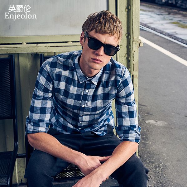 enjeolon brand new fall argyle shirt men casual shirts man blouse cotton long sleeve shirts men 3xl clothes cxcy2373, White;black
enjeolon brand new fall argyle shirt men casual shirts man blouse cotton long sleeve shirts men 3xl clothes cxcy2373, White;black