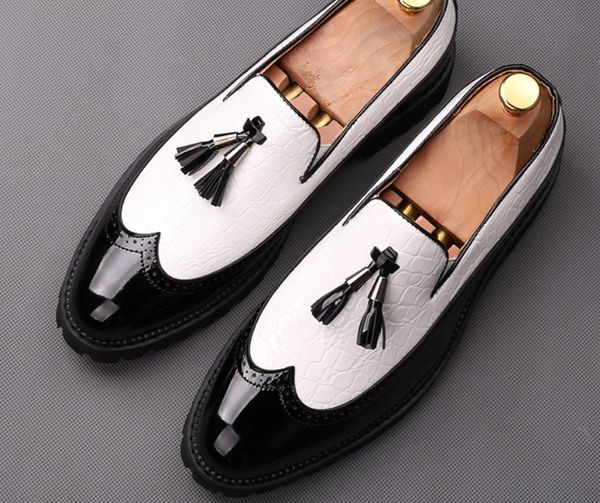 2021 new style low-heel spring and autumn pointed end blue patchwork men's leather shoes@001, Black
2021 new style low-heel spring and autumn pointed end blue patchwork men's leather shoes@001, Black