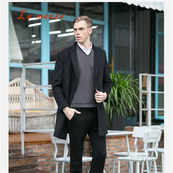 plus size 2018 smart casual double breasted mens long coats overcoats fashion winter dress coat, Black
plus size 2018 smart casual double breasted mens long coats overcoats fashion winter dress coat, Black