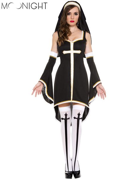 moonight nun costume women cosplay dress with black hood for halloween sister cosplay party costume
moonight nun costume women cosplay dress with black hood for halloween sister cosplay party costume