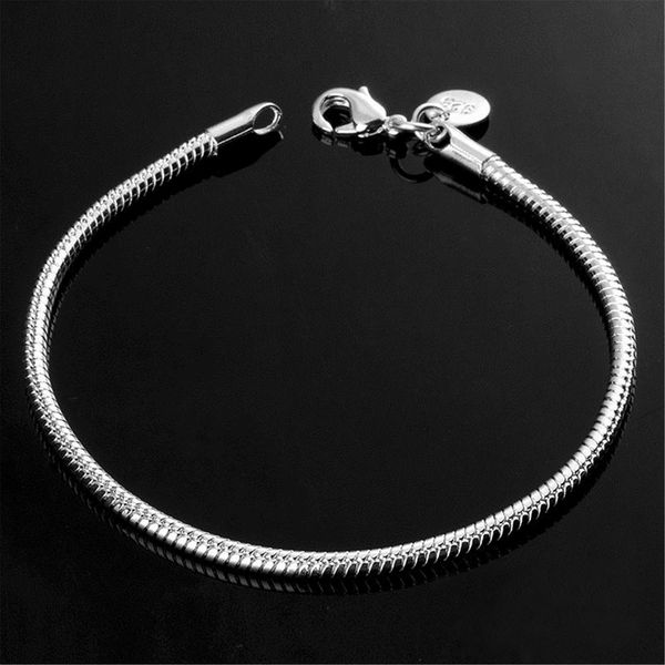 new silver plated bracelets female snake chain lobster clasp bangle fashion jewelry for women men charm bracelet wholesale, Black
new silver plated bracelets female snake chain lobster clasp bangle fashion jewelry for women men charm bracelet wholesale, Black