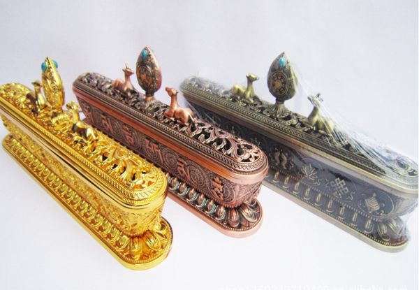 

1pcs retro vintage tibet incense burner tibetan alloy bronze incense burner buddhism auspicious ornaments metal craft home decor