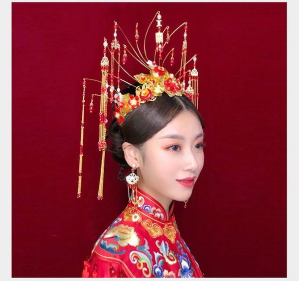 bridal headwear extravagant atmosphere, ancient wedding headwear, costume modeling accessories, Slivery;golden
bridal headwear extravagant atmosphere, ancient wedding headwear, costume modeling accessories, Slivery;golden
