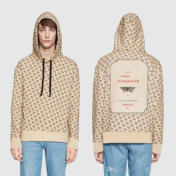 2018 luxury europe italy invitation maison hypnotism men women allover print hoody sweatshirts cotton hooded pullover hoodie, Black
2018 luxury europe italy invitation maison hypnotism men women allover print hoody sweatshirts cotton hooded pullover hoodie, Black