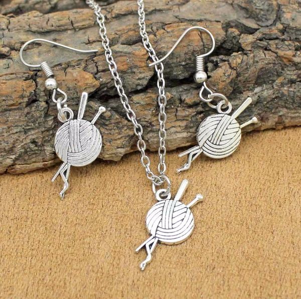 trendy popular jewelry sets ball of wool and needles necklace earrings for women girls party gift, Silver
trendy popular jewelry sets ball of wool and needles necklace earrings for women girls party gift, Silver