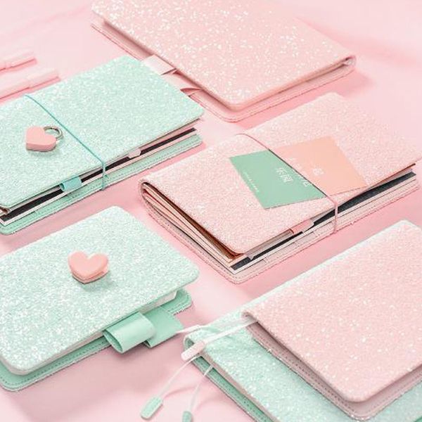 2018 Yiwi Cute Sequin A5 A6 Hobo Planner Travel Notebook Japanese Dairy Stationery