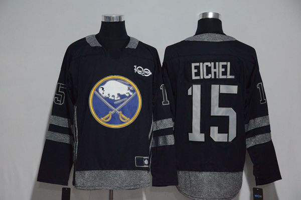 1917-2017 100th anniversary buffalo sabres jersey #15 jack eichel black stitched hockey jersey, Black;red
1917-2017 100th anniversary buffalo sabres jersey #15 jack eichel black stitched hockey jersey, Black;red