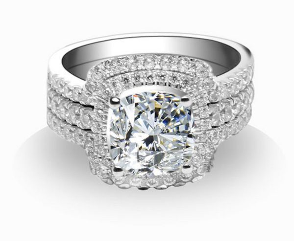 gorgeous cushion cut rings set 925 sterling silver rings white gold color 2ct synthetic diamonds rings set women wedding bands, Slivery;golden
gorgeous cushion cut rings set 925 sterling silver rings white gold color 2ct synthetic diamonds rings set women wedding bands, Slivery;golden
