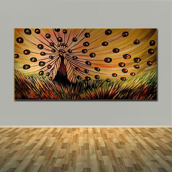 high skills artist 100% hand-painted peacock oil painting on canvas handmade abstract peacock painting for living room decor
high skills artist 100% hand-painted peacock oil painting on canvas handmade abstract peacock painting for living room decor
