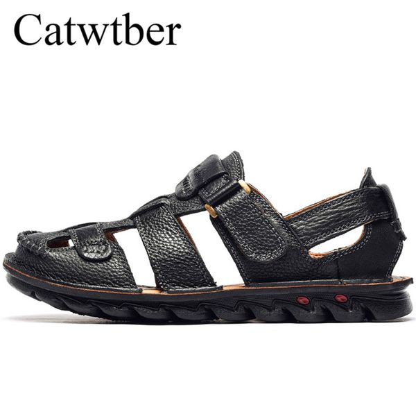 catwtber new summer split leather handmade sandals men beach shoes outdoor slippers casual sandals summer leather, Black
catwtber new summer split leather handmade sandals men beach shoes outdoor slippers casual sandals summer leather, Black