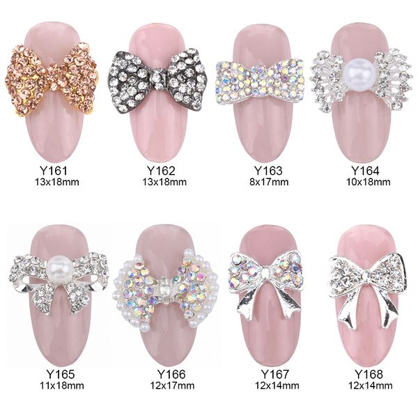 10pcs rhinestone nail art tips crystal strass glier 3d decorations bow nail fix metal jewelry supplies y161~168, Silver;gold
10pcs rhinestone nail art tips crystal strass glier 3d decorations bow nail fix metal jewelry supplies y161~168, Silver;gold