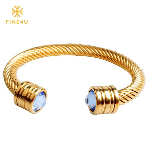 2018 new fine4u b041 316l stainless steel cuff bracelet bangles for men women twisted open bangle bracelets, White
2018 new fine4u b041 316l stainless steel cuff bracelet bangles for men women twisted open bangle bracelets, White