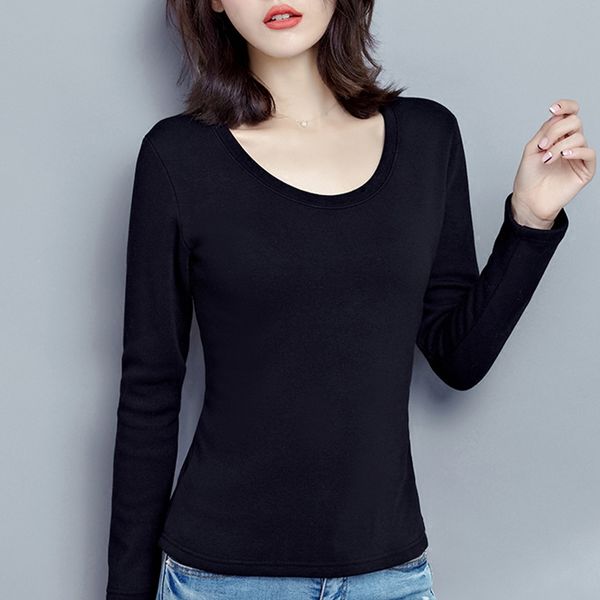warm clothes women plus velvet thickening t-shirt long-sleeve winter wild underwear o-neck autumn slim mujer t-shirts mz3222, White
warm clothes women plus velvet thickening t-shirt long-sleeve winter wild underwear o-neck autumn slim mujer t-shirts mz3222, White
