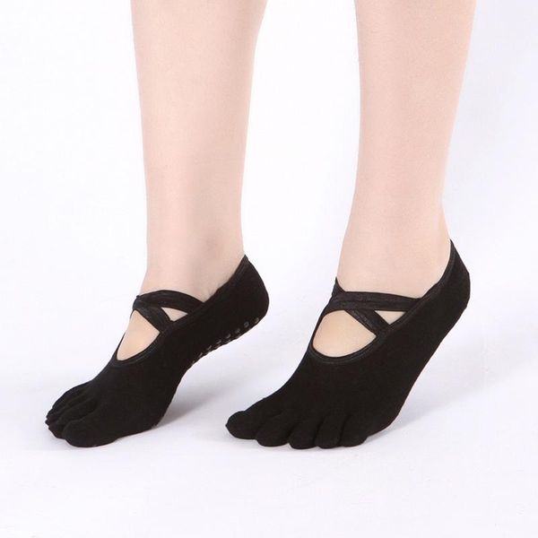 five toe yoga socks cotton professional non-slip sports socks instep cross with ballet bag side backless sock, Black
five toe yoga socks cotton professional non-slip sports socks instep cross with ballet bag side backless sock, Black