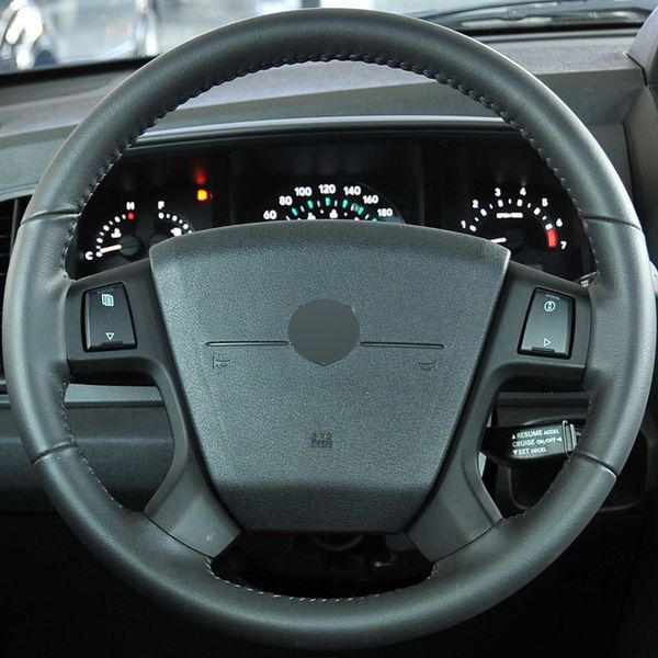 black genuine leather diy hand-stitched car steering wheel cover for dodge journey 2009-2011
black genuine leather diy hand-stitched car steering wheel cover for dodge journey 2009-2011