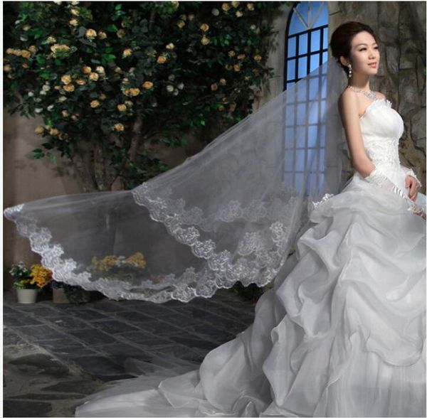 super ell 5m length style beige/white one-layer elegant wedding dress veil bridal veil cathedral, Black
super ell 5m length style beige/white one-layer elegant wedding dress veil bridal veil cathedral, Black