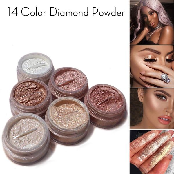 

diamond glow powder 17 color diamond bronze body highlighter loose powder broadway yasss face brightening highlight