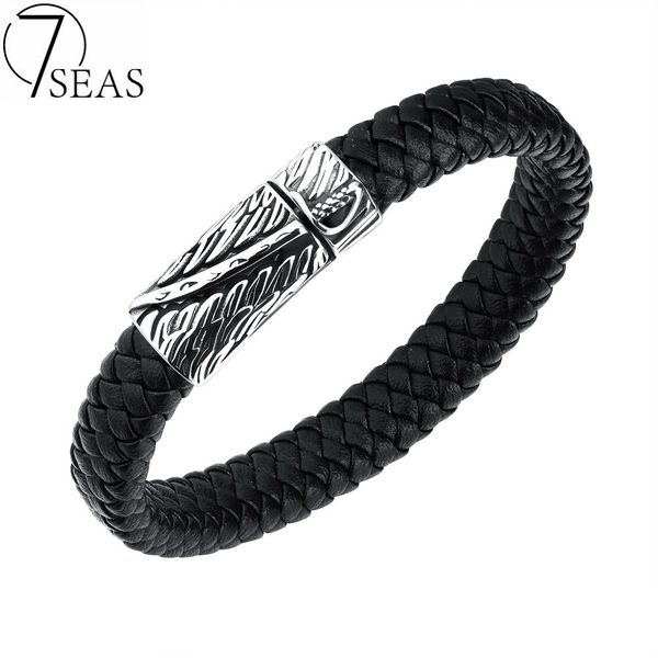 whole sale7seas men black leather braided weave bracelet strand design stainless steel magnet bracelet male 23cm chain link jewelry 7s1169, Golden;silver
whole sale7seas men black leather braided weave bracelet strand design stainless steel magnet bracelet male 23cm chain link jewelry 7s1169, Golden;silver