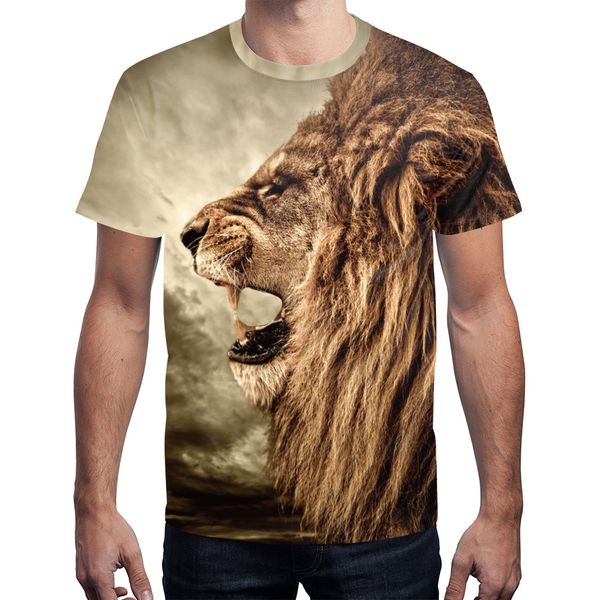 2018 european and american new men's lion head digital print t-shirt sleeve short sleeved round neck blouse, White;black
2018 european and american new men's lion head digital print t-shirt sleeve short sleeved round neck blouse, White;black