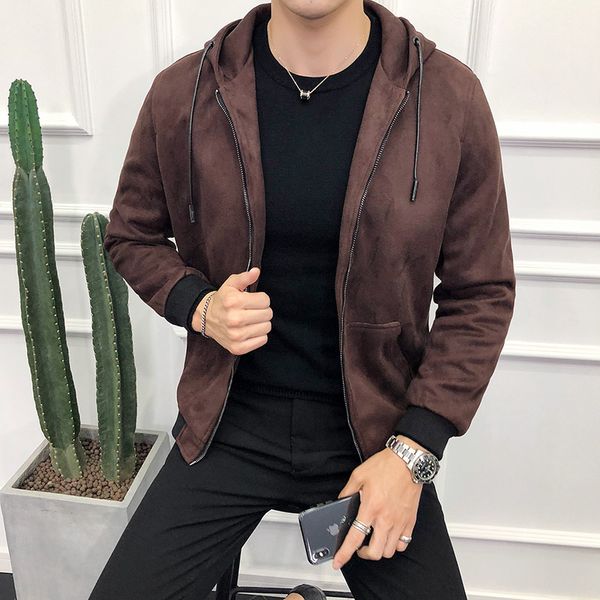 brown jackets with hood suede baseball jackets mens hoodie slim fit bomber uomo invernali winter british mens clothing, Black;brown
brown jackets with hood suede baseball jackets mens hoodie slim fit bomber uomo invernali winter british mens clothing, Black;brown