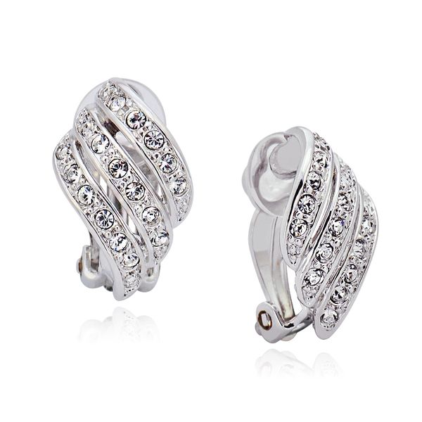 clip earings for non pierced ears bijoux earrings jewelry made with austria crystal for women, Silver
clip earings for non pierced ears bijoux earrings jewelry made with austria crystal for women, Silver