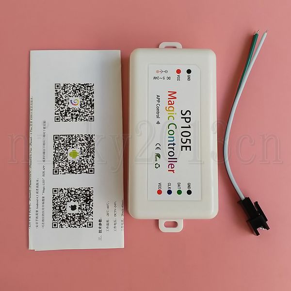 sp105e bluetooth pixel controller 5v-24v for addressable ws2811 ws2812b 6803 ic dream magic color led light lamp
sp105e bluetooth pixel controller 5v-24v for addressable ws2811 ws2812b 6803 ic dream magic color led light lamp