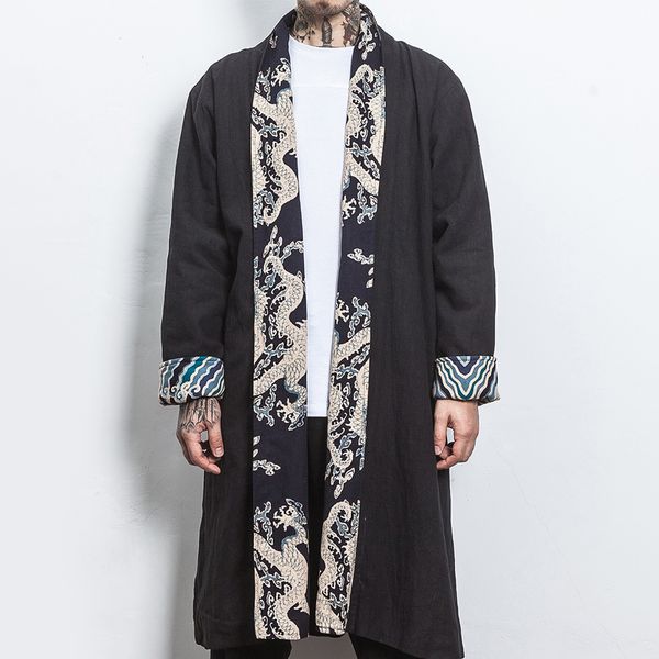 mr-donoo retro men's chinese long-sleeved linen windbreaker casual loose large size long-sleeved robe jacket chinese style fy08, Tan;black
mr-donoo retro men's chinese long-sleeved linen windbreaker casual loose large size long-sleeved robe jacket chinese style fy08, Tan;black