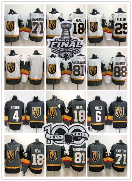2018 stanley cup finals vegas golden knights jersey 18 james neal 29 marc-andre fleury 71 william karlsson 88 nate schmidt 56 erik haula, Black;red
2018 stanley cup finals vegas golden knights jersey 18 james neal 29 marc-andre fleury 71 william karlsson 88 nate schmidt 56 erik haula, Black;red