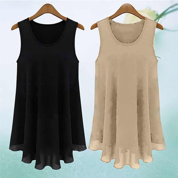 women's casual chiffon sleeveless vest tank blouse t-shirt camisole shirt, Black;white
women's casual chiffon sleeveless vest tank blouse t-shirt camisole shirt, Black;white