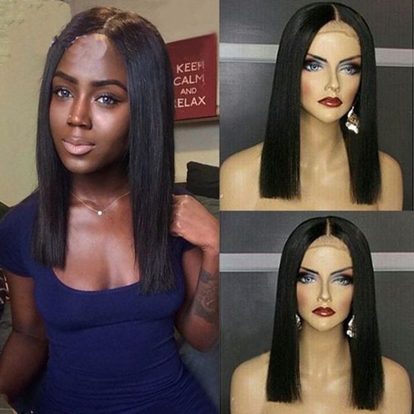 mhazel black/brown short bob straight synthetic front lace wig glueless middle part for african american woman
mhazel black/brown short bob straight synthetic front lace wig glueless middle part for african american woman