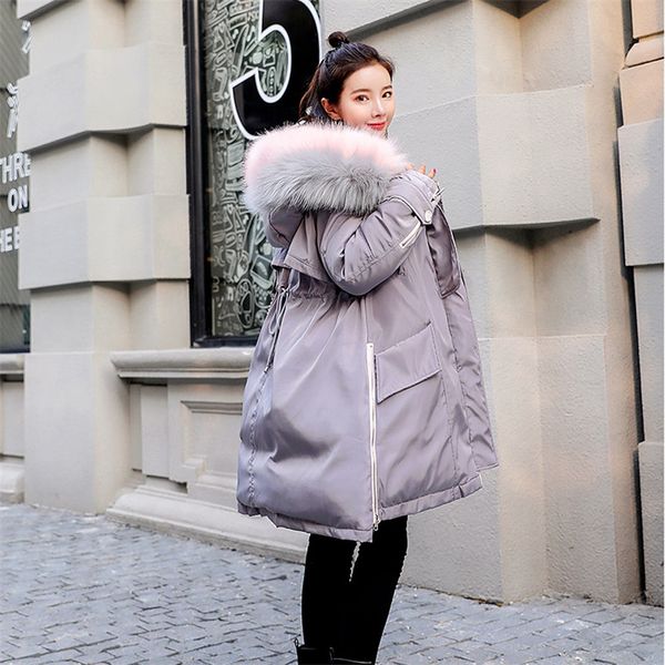 winter cotton jacket 2018 new thickening fur collar down cotton parkas women warm coat loose winter women wadded overcoat dt0400, Black
winter cotton jacket 2018 new thickening fur collar down cotton parkas women warm coat loose winter women wadded overcoat dt0400, Black