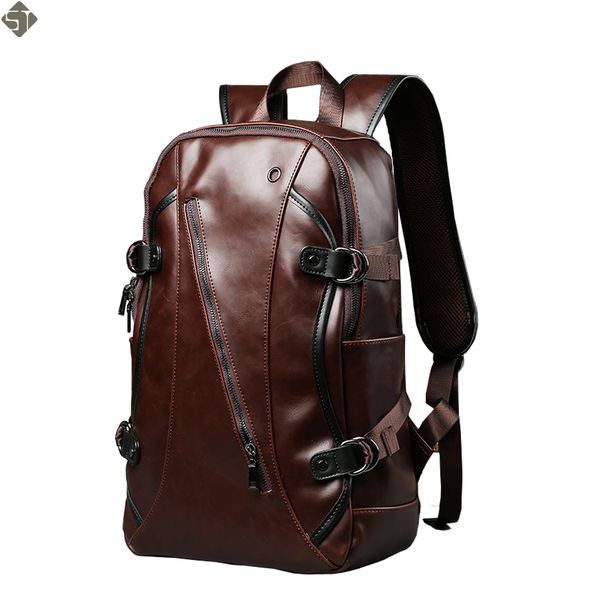 new retro men backpacks crazy horse leather 14-inch computer backpack bag students school bag color brown 45*26*10cm
new retro men backpacks crazy horse leather 14-inch computer backpack bag students school bag color brown 45*26*10cm